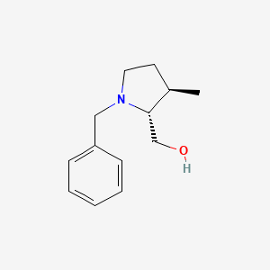 molecular formula C13H19NO B8192195 trans-(1-Benzyl-3-methyl-pyrrolidin-2-yl)-methanol 