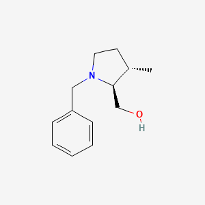 molecular formula C13H19NO B8192204 (2S,3S)-(1-Benzyl-3-methyl-pyrrolidin-2-yl)-methanol 