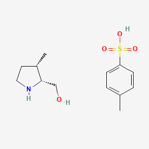 molecular formula C13H21NO4S B8192216 (2R,3S)-(3-Methyl-pyrrolidin-2-yl)-methanol tosylate 