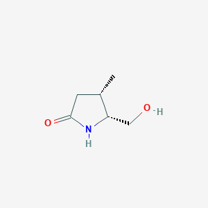 molecular formula C6H11NO2 B8192224 cis-5-Hydroxymethyl-4-methyl-pyrrolidin-2-one 