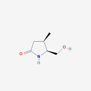 molecular formula C6H11NO2 B8192226 (4R,5S)-5-Hydroxymethyl-4-methyl-pyrrolidin-2-one 