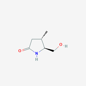 molecular formula C6H11NO2 B8192233 (4S,5S)-5-Hydroxymethyl-4-methyl-pyrrolidin-2-one 