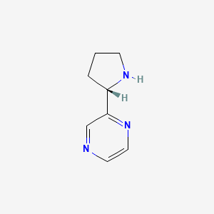 molecular formula C8H11N3 B8192241 (S)-2-Pyrrolidin-2-yl-pyrazine 