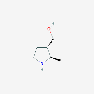 molecular formula C6H13NO B8192242 (2R,3S)-(2-Methyl-pyrrolidin-3-yl)-methanol 