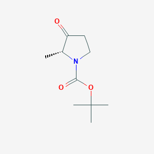 molecular formula C10H17NO3 B8192269 (R)-2-Methyl-3-oxo-pyrrolidine-1-carboxylic acid tert-butyl ester 