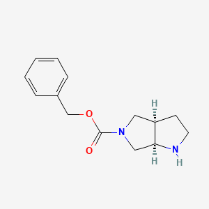 molecular formula C14H18N2O2 B8192275 (3aR,6aR)-六氢-吡咯并[3,4-b]吡咯-5-羧酸苄酯 