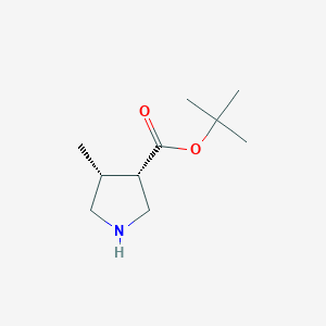 molecular formula C10H19NO2 B8192294 (3S,4R)-4-Methyl-pyrrolidine-3-carboxylic acid tert-butyl ester 