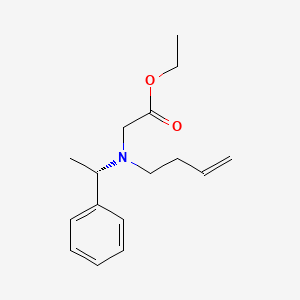 molecular formula C16H23NO2 B8192345 (s)-[But-3-enyl-(1-phenyl-ethyl)-amino]-acetic acid ethyl ester 