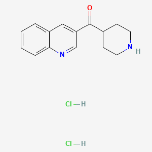 molecular formula C15H18Cl2N2O B8192379 Piperidin-4-YL-quinolin-3-YL-methanone dihydrochloride 