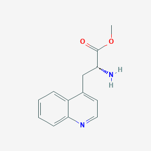 molecular formula C13H14N2O2 B8192382 Methyl (R)-2-amino-3-(quinolin-4-yl)propanoate 