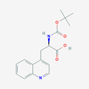 molecular formula C17H20N2O4 B8192391 (R)-2-Boc-amino-3-quinolin-4-yl-propionic acid 