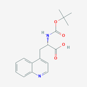 molecular formula C17H20N2O4 B8192397 (S)-2-Boc-amino-3-quinolin-4-yl-propionic acid 