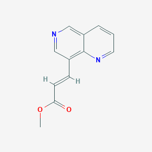 molecular formula C12H10N2O2 B8192405 3-[1,6]Naphthyridin-8-yl-acrylic acid methyl ester 