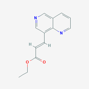 molecular formula C13H12N2O2 B8192410 3-[1,6]Naphthyridin-8-yl-acrylic acid ethyl ester 
