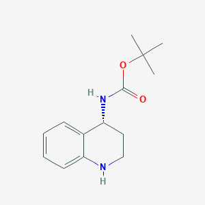 molecular formula C14H20N2O2 B8192425 (R)-(1,2,3,4-Tetrahydro-quinolin-4-yl)-carbamic acid tert-butyl ester 
