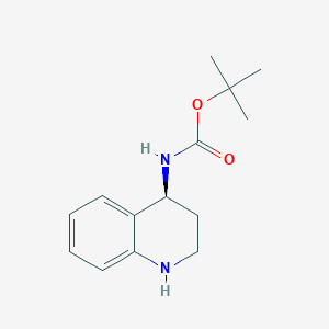 molecular formula C14H20N2O2 B8192428 (S)-(1,2,3,4-Tetrahydro-quinolin-4-yl)-carbamic acid tert-butyl ester 