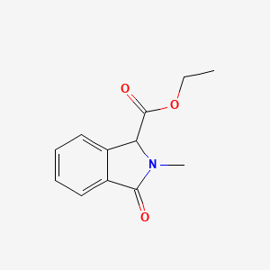 molecular formula C12H13NO3 B8192507 (+/-)-Ethyl 2-methyl-3-oxoisoindoline-1-carboxylate 