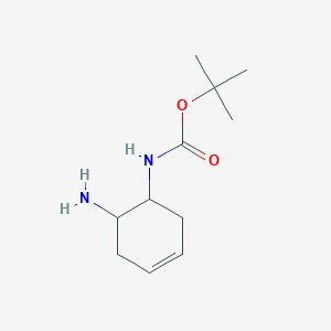 molecular formula C11H20N2O2 B8192519 tert-butyl N-(6-aminocyclohex-3-en-1-yl)carbamate 