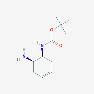 molecular formula C11H20N2O2 B8192520 [(1S)-6beta-Amino-3-cyclohexene-1beta-yl]carbamic acid tert-butyl ester 