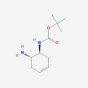 molecular formula C11H20N2O2 B8192534 (1S,6S)-(6-Amino-cyclohex-3-enyl)-carbamic acid tert-butyl ester 