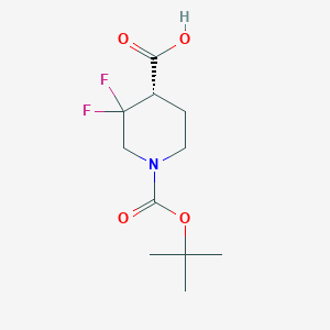 1,4-Piperidinedicarboxylic acid, 3,3-difluoro-, 1-(1,1-dimethylethyl) ester, (4S)-
