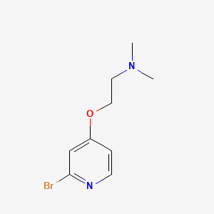 molecular formula C9H13BrN2O B8192558 Ethanamine, 2-[(2-bromo-4-pyridinyl)oxy]-N,N-dimethyl- 