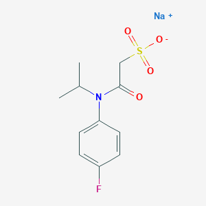 molecular formula C11H13FNNaO4S B8192587 sodium;2-(4-fluoro-N-propan-2-ylanilino)-2-oxoethanesulfonate 