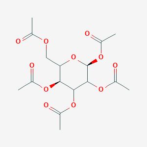 molecular formula C16H22O11 B8192600 [(3S,6S)-3,4,5,6-tetraacetyloxyoxan-2-yl]methyl acetate 