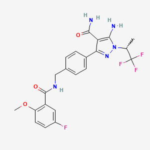 molecular formula C22H21F4N5O3 B8192656 (R)-Pirtobrutinib 