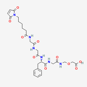 molecular formula C28H36N6O10 B8192760 MC-Gly-Gly-Phe-Gly-NH-CH2-O-CH2COOH 
