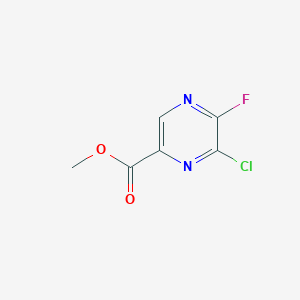 molecular formula C6H4ClFN2O2 B8192766 Methyl 6-chloro-5-fluoropyrazine-2-carboxylate 