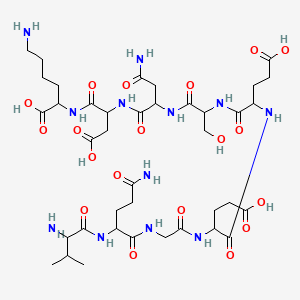 molecular formula C39H64N12O19 B8192799 Val-Gln-Gly-Glu-Glu-Ser-Asn-Asp-Lys 