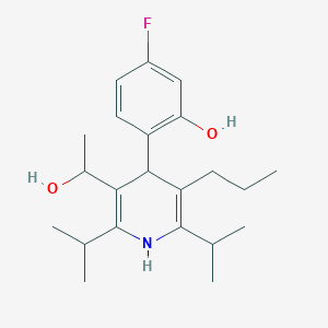 3-Pyridinemethanol, 4-(4-fluoro-2-hydroxyphenyl)-a-methyl-2,6-bis(1-methylethyl)-5-propyl-
