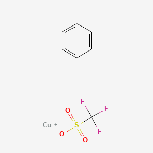 molecular formula C7H6CuF3O3S B8192898 三氟甲磺酸铜(I)苯 