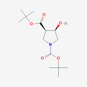 (3R,4R)-tert-Butyl3-((tert-butoxycarbonyl)amino)-4-hydroxypyrrolidine-1-carboxylate