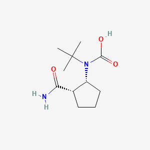 molecular formula C11H20N2O3 B8193004 tert-butyl-[(1R,2S)-2-carbamoylcyclopentyl]carbamic acid 