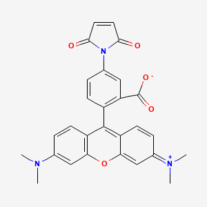 molecular formula C28H23N3O5 B8193014 2-[3-(Dimethylamino)-6-dimethylazaniumylidenexanthen-9-yl]-5-(2,5-dioxopyrrol-1-yl)benzoate 