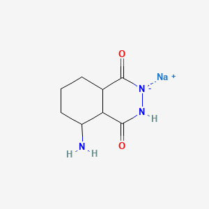 molecular formula C8H12N3NaO2 B8193080 sodium;8-amino-4a,5,6,7,8,8a-hexahydro-2H-phthalazin-3-ide-1,4-dione 