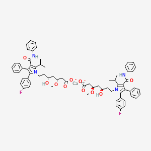 calcium;(3R,5R)-7-[2-(4-fluorophenyl)-3-phenyl-4-(phenylcarbamoyl)-5-propan-2-ylpyrrol-1-yl]-5-hydroxy-3-methoxyheptanoate;7-[2-(4-fluorophenyl)-3-phenyl-4-(phenylcarbamoyl)-5-propan-2-ylpyrrol-1-yl]-5-hydroxy-3-methoxyheptanoate
