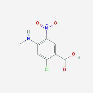 molecular formula C8H7ClN2O4 B8193190 2-Chloro-4-(methylamino)-5-nitrobenzoic acid 