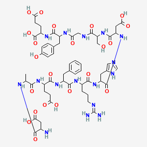 molecular formula C56H76N16O22 B8193235 H-Asp-ala-glu-phe-arg-his-asp-ser-gly-tyr-glu-OH 