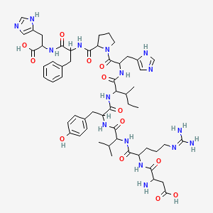 molecular formula C56H78N16O13 B8193243 H-Asp-arg-val-tyr-ile-his-pro-phe-his-OH 