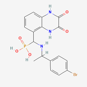 [[1-(4-Bromophenyl)ethylamino]-(2,3-dioxo-1,4-dihydroquinoxalin-5-yl)methyl]phosphonic acid