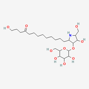 1-Hydroxy-13-[4-hydroxy-5-(hydroxymethyl)-3-[3,4,5-trihydroxy-6-(hydroxymethyl)oxan-2-yl]oxypyrrolidin-2-yl]tridecan-4-one