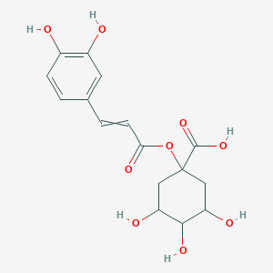 1-[3-(3,4-Dihydroxyphenyl)prop-2-enoyloxy]-3,4,5-trihydroxycyclohexane-1-carboxylic acid