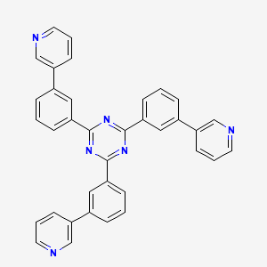 molecular formula C36H24N6 B8193343 2,4,6-Tris(3-(pyridin-3-yl)phenyl)-1,3,5-triazine 