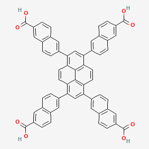 molecular formula C60H34O8 B8193391 6,6',6'',6'''-(芘-1,3,6,8-四基)四(2-萘甲酸) 