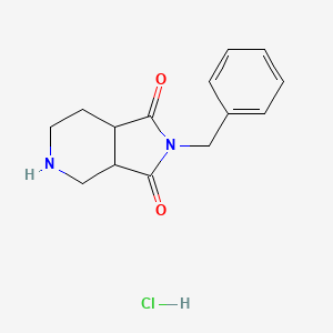 molecular formula C14H17ClN2O2 B8193409 2-Benzylhexahydro-1h-pyrrolo[3,4-c]pyridine-1,3(2h)-dione hydrochloride 