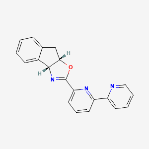 molecular formula C20H15N3O B8193446 (3AR,8aS)-2-([2,2'-bipyridin]-6-yl)-3a,8a-dihydro-8H-indeno[1,2-d]oxazole 