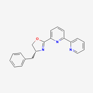 molecular formula C20H17N3O B8193448 (R)-2-([2,2'-Bipyridin]-6-yl)-4-benzyl-4,5-dihydrooxazole 